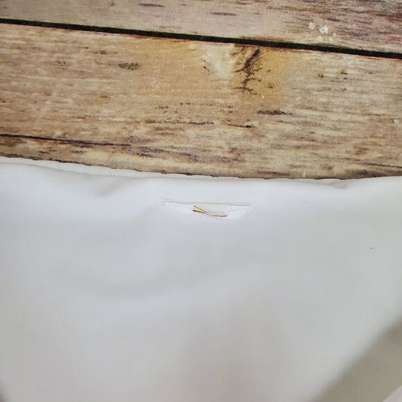 Becca loreto ribbed bikini bottom white low rise - Picture 4 of 6